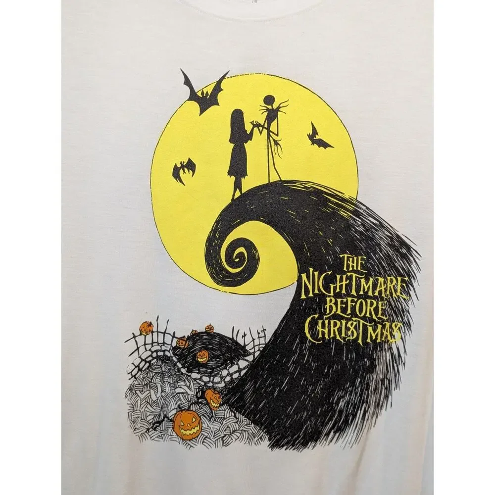 Disney The Nightmare Before Christmas Jack & Sally 3XL (21) White Tshirt - Picture 2 of 6